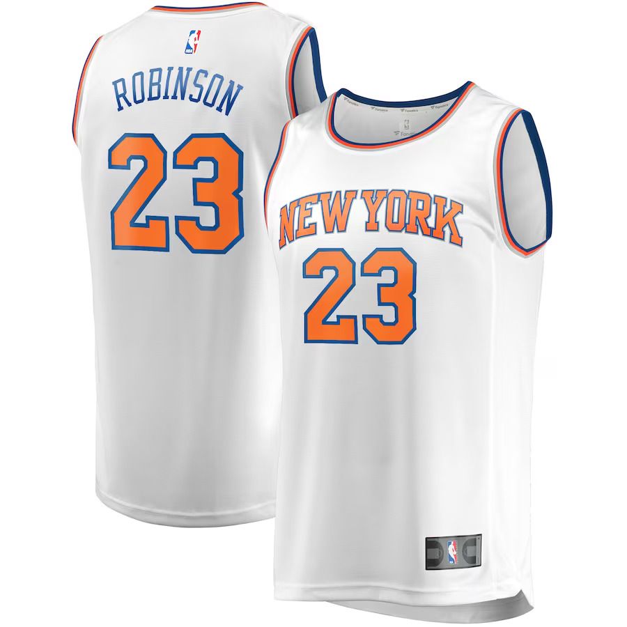 Men New York Knicks 23 Mitchell Robinson Fanatics Branded White Fast Break Player Replica NBA Jersey